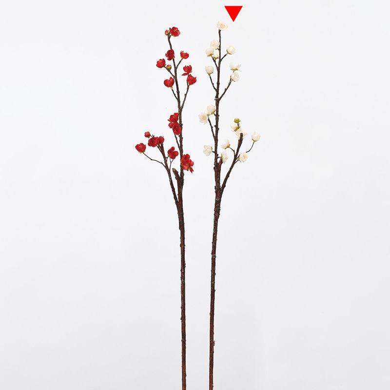 アスカ商会 造花 A-33868　梅×16　つぼみ×4 #011　クリ-ムホワイト 1本（ご注文単位1本）【直送品】