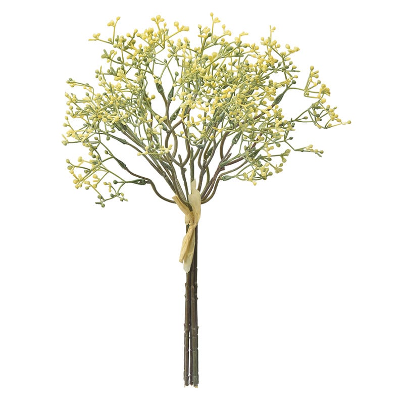 アスカ商会 造花・グリーン A-47871　シードスプレーバンチ #020　ソフトイエロ- 1束（ご注文単位1束）【直送品】