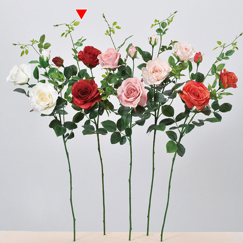 アスカ商会 造花 A-33915ブレンダローズ #002 レッド 1本(ご注文単位1本)【直送品】