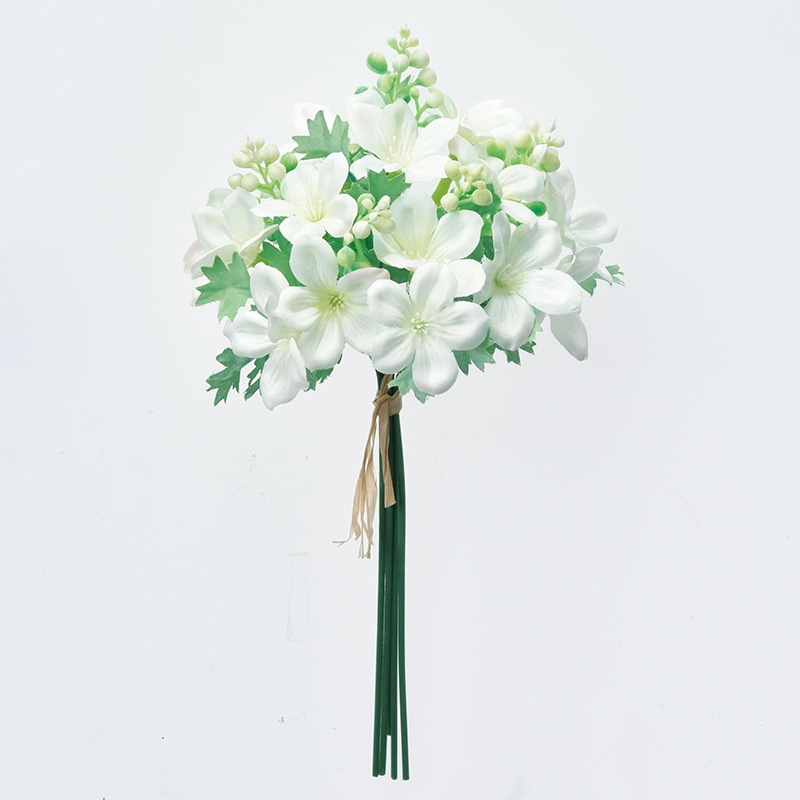 >アスカ商会 造花 A-33969 ミニフラワーバンチ #001P ホワイトピンク 1束(ご注文単位1束)【直送品】