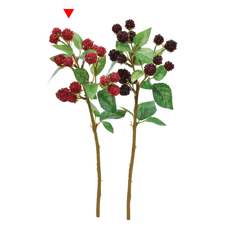 アスカ商会 造花・グリーン A-47876　ラズベリー #002　レッド 1本（ご注文単位1本）【直送品】