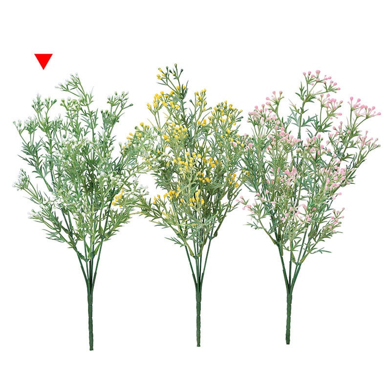 アスカ商会 造花・グリーン A-47867　ベリーブッシュ #001　ホワイト 1本（ご注文単位1本）【直送品】