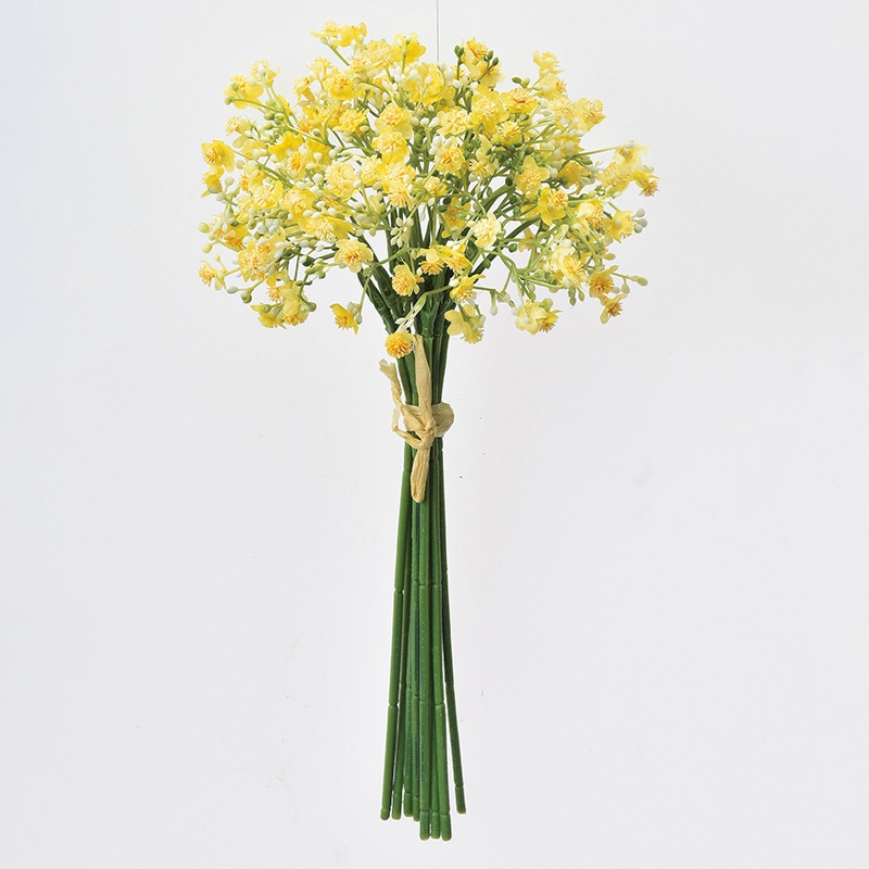 アスカ商会 造花 A-33940　ジプソフィラバンチ #010　イエロ- 1束（ご注文単位1束）【直送品】
