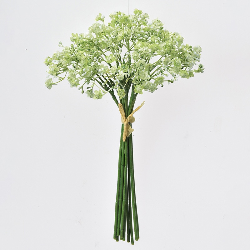 アスカ商会 造花 A-33940　ジプソフィラバンチ #052　ホワイトグリ-ン 1束（ご注文単位1束）【直送品】
