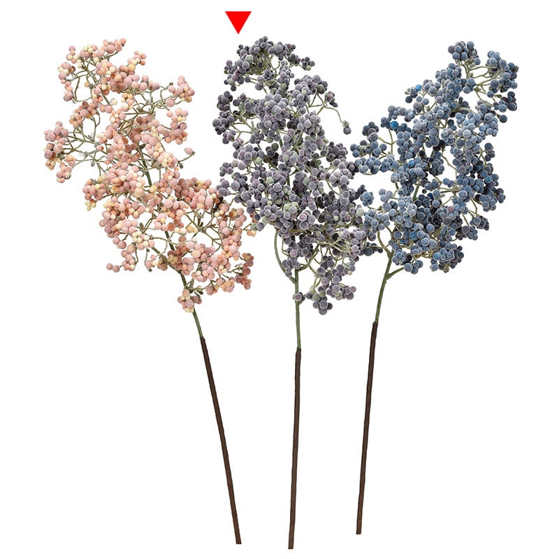 アスカ商会 造花・グリーン A-47883　ベリースプレー #007　パ-プル 1本（ご注文単位1本）【直送品】