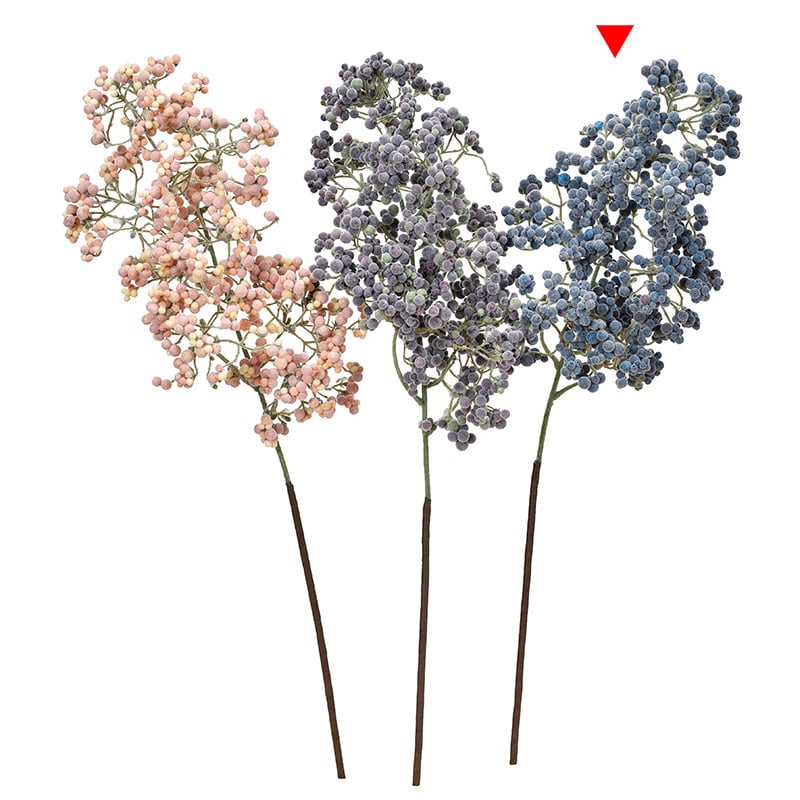 アスカ商会 造花・グリーン A-47883　ベリースプレー #009　ブル- 1本（ご注文単位1本）【直送品】