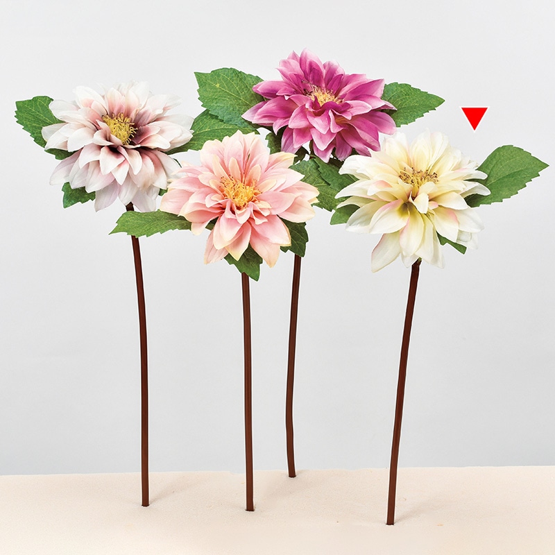 アスカ商会 造花 A-33996　ダリア #091P　アイボリ-ピンク 1本（ご注文単位1本）【直送品】