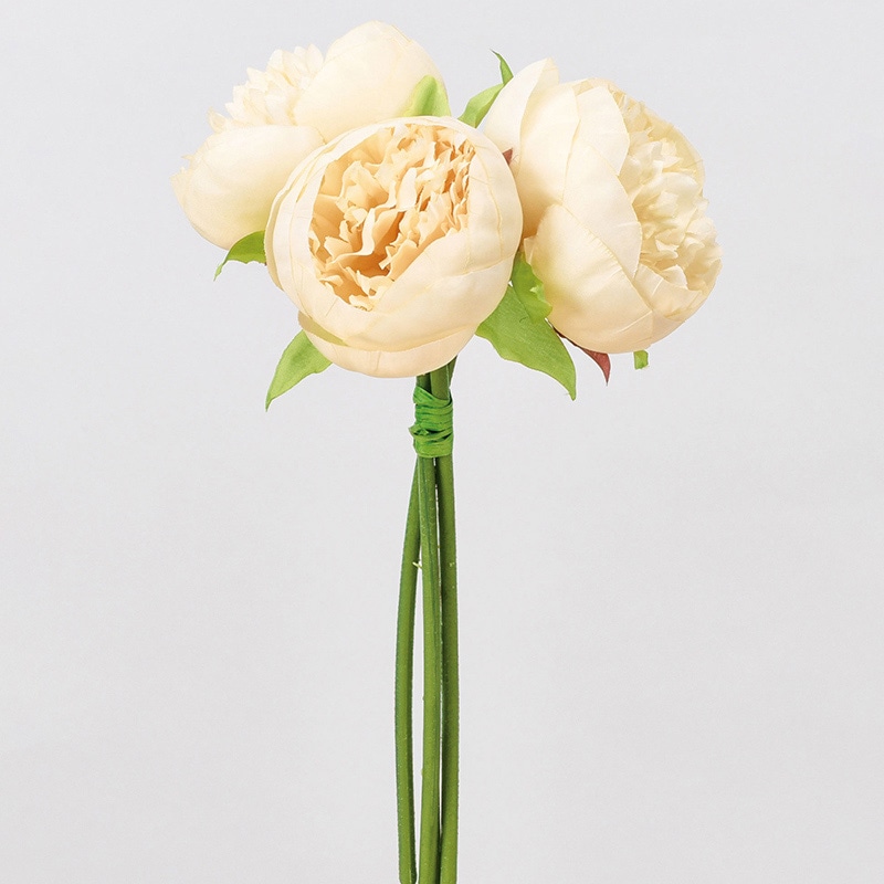 アスカ商会 造花 A-34016 ピオニーバンチ #011 クリ-ムホワイト 1束(ご注文単位1束)【直送品】