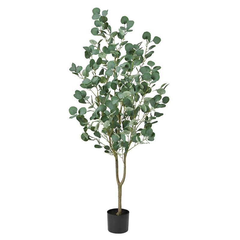 アスカ商会 造花・観葉植物 A-50991　ユーカリ #063G　グレイグリ-ン　ポット付 1本（ご注文単位1本）【直送品】