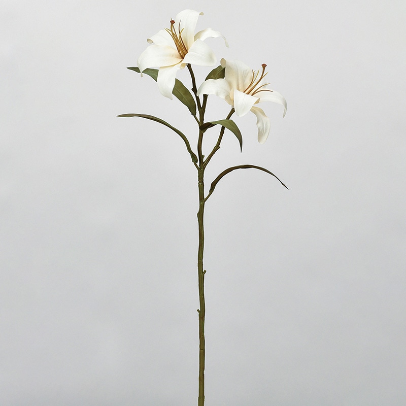 アスカ商会 造花 A-34050　リリィ×2 #011　クリ-ムホワイト 1本（ご注文単位1本）【直送品】