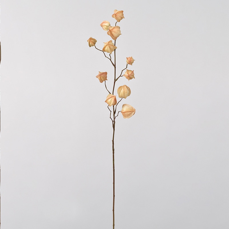 アスカ商会 造花・グリーン A-43524　ホオズキ #004S　ソフトピ-チ 1本（ご注文単位1本）【直送品】