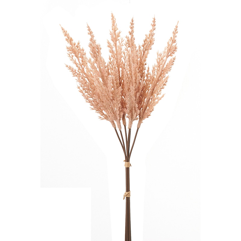 アスカ商会 造花・グリーン A-43529　パンパスバンチ #004S　ソフトピ-チ 1本（ご注文単位1本）【直送品】