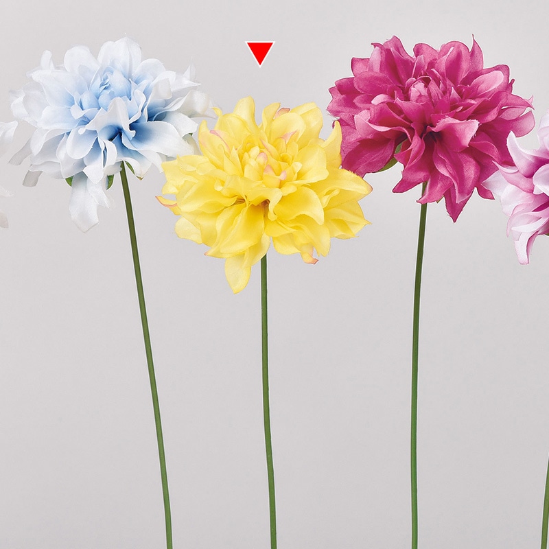 アスカ商会 造花 A-34021 ダリアピック #010 イエロ- 1本(ご注文単位1本)【直送品】