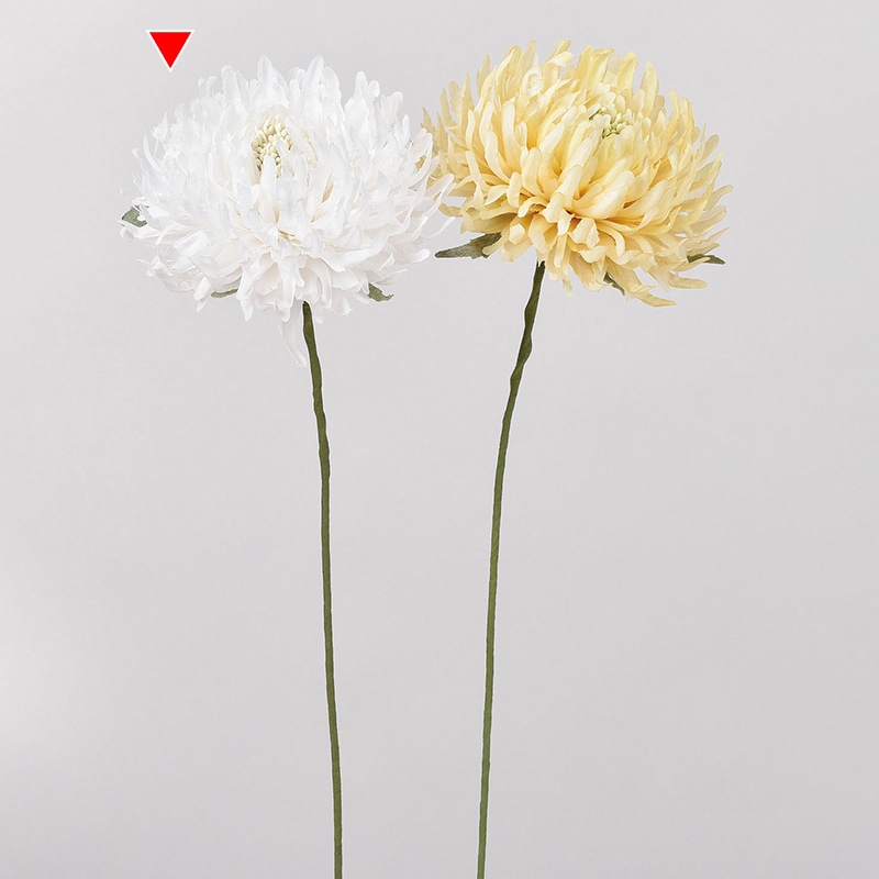 アスカ商会 造花 A-34044　マム #001　ホワイト 1本（ご注文単位1本）【直送品】