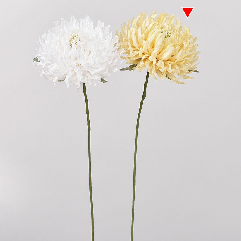 アスカ商会 造花 A-34044　マム #020　ソフトイエロ- 1本（ご注文単位1本）【直送品】