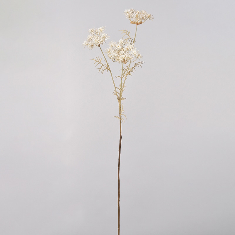 アスカ商会 造花 A-34086　クイーンアンズレース×3 #091　アイボリ- 1本（ご注文単位1本）【直送品】