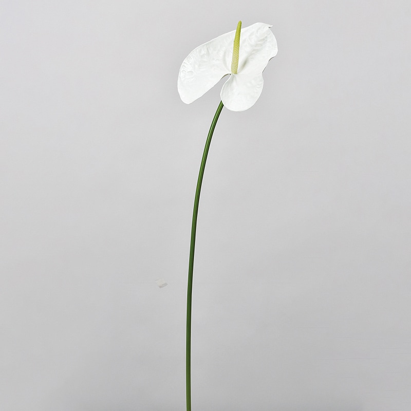 アスカ商会 造花 A-34078 アンスリウム #001 ホワイト 1本(ご注文単位1本)【直送品】