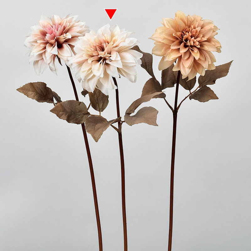 アスカ商会 造花 A-34094 ダリア #011B クリ-ムブラウン 1本(ご注文単位1本)【直送品】