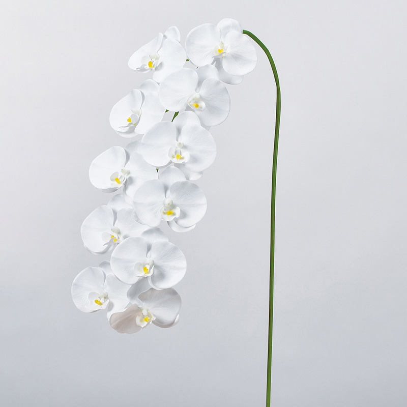 アスカ商会 造花 A-34096 コチョウラン×11 #001 ホワイト 1本(ご注文単位1本)【直送品】