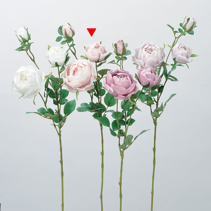 アスカ商会 造花 A-34139 ローズ×2 つぼみ×1 #013 ライトピンク 1本(ご注文単位1本)【直送品】