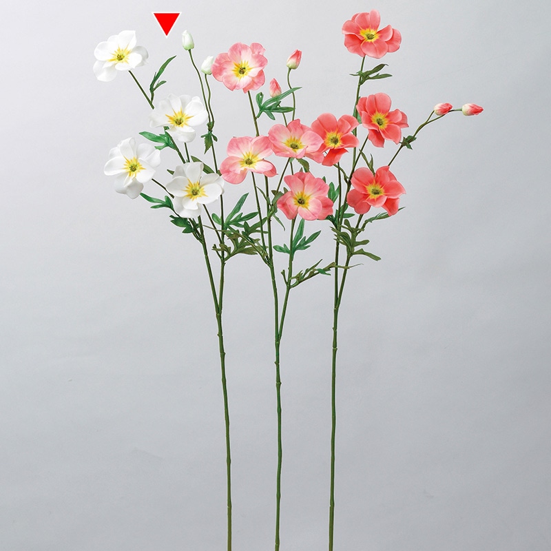 アスカ商会 造花 A-34151ラナンキュラス #001 ホワイト 1本(ご注文単位1本)【直送品】