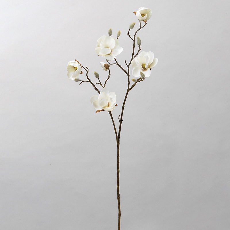アスカ商会 造花 A-34132マグノリア #001　ホワイト 1本（ご注文単位1本）【直送品】