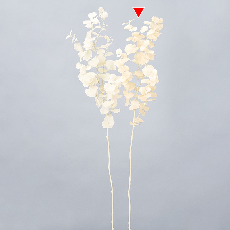 アスカ商会 造花・グリーン A-43692　ユーカリ #008A　ソフトベージュ 1本（ご注文単位1本）【直送品】