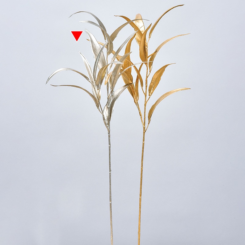 アスカ商会 造花・グリーン A-43694　メタリックユーカリ #027　シャンペン 1本（ご注文単位1本）【直送品】