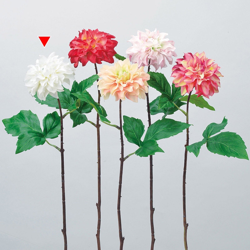 アスカ商会 造花 A-34100 ダリア #001 ホワイト 1本(ご注文単位1本)【直送品】