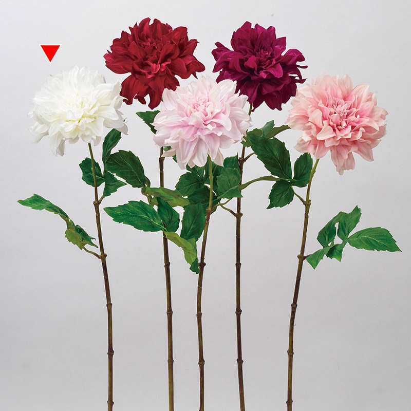 アスカ商会 造花 A-34102 ダリア #001 ホワイト 1本(ご注文単位1本)【直送品】