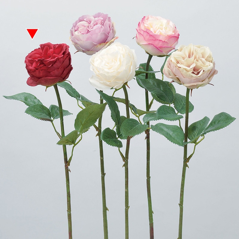 アスカ商会 造花 A-34138 ローズ #002 レッド 1本(ご注文単位1本)【直送品】