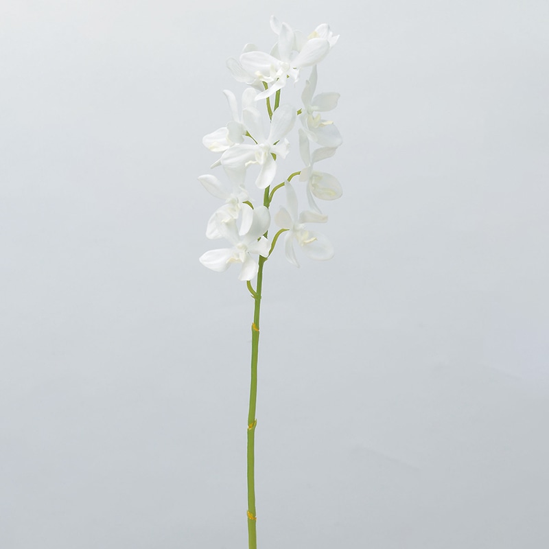 アスカ商会 造花 A-34158　デンドロビューム×10 #001　ホワイト 1本（ご注文単位1本）【直送品】