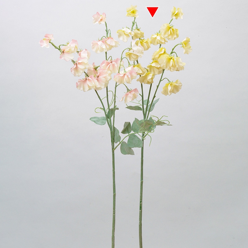 アスカ商会 造花 A-34162　スイトピー×16 #008A　ソフトベージュ 1本（ご注文単位1本）【直送品】