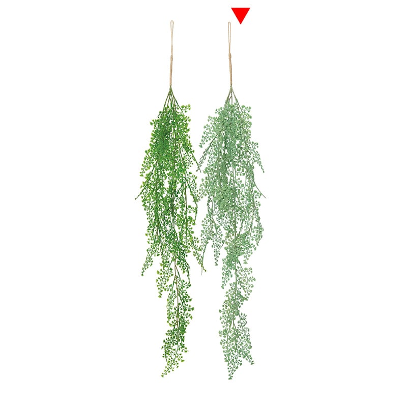アスカ商会 造花・グリーン A-43631メイデンヘヤーハンギングV #053S　セ-ジグリ-ン 1本（ご注文単位1本）【直送品】