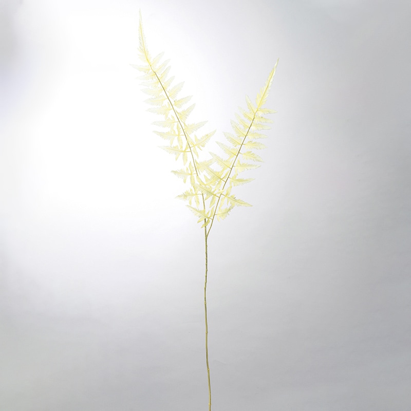 アスカ商会 造花・グリーン A-43751　ファーンスプレー #011Y　クリ-ムイエロ- 1本（ご注文単位1本）【直送品】