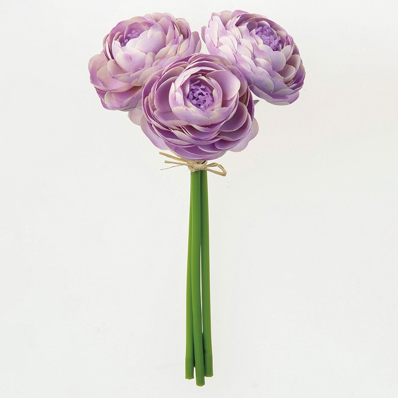 アスカ商会 造花 A-34126　ラナンキュラスバンチ #006　ラベンダ- 1束（ご注文単位1束）【直送品】