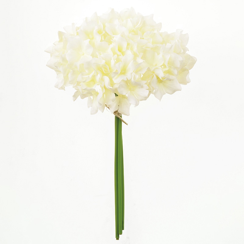 アスカ商会 造花 A-34127　ハイドランジアバンチ #011　クリ-ムホワイト 1束（ご注文単位1束）【直送品】