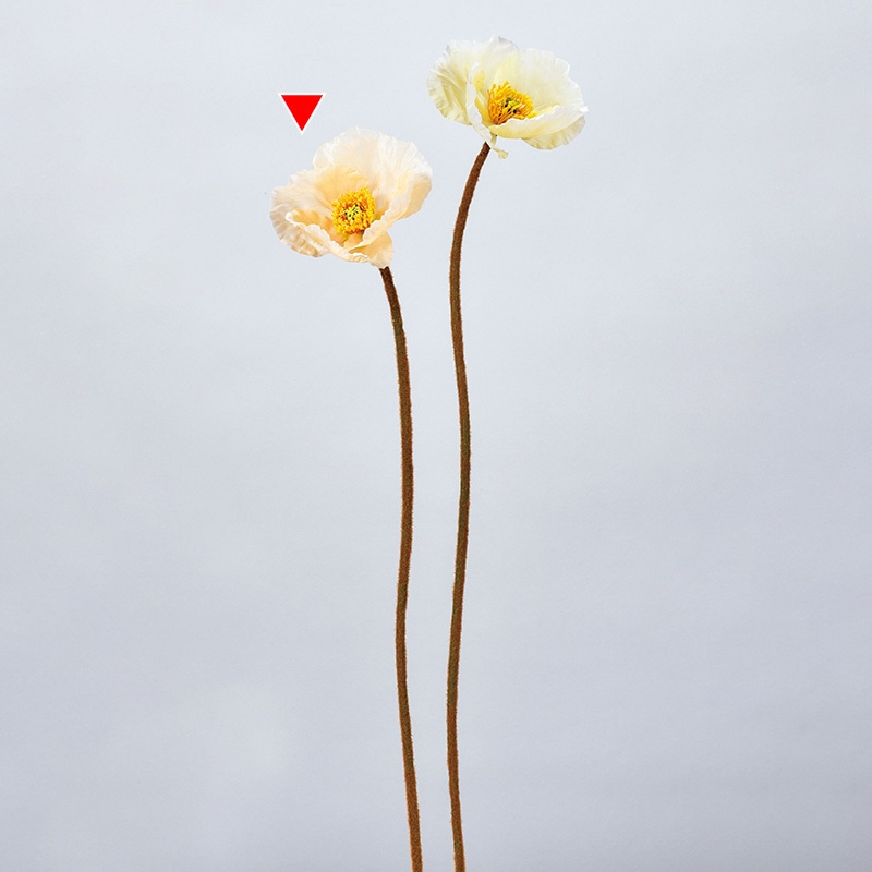アスカ商会 造花 A-34105 ポピー #004S ソフトピ-チ 1本(ご注文単位1本)【直送品】