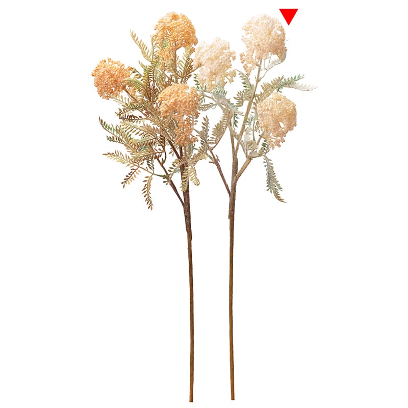 アスカ商会 造花 A-34110 ノコギリソウ×3 #011 クリ-ムホワイト 1本(ご注文単位1本)【直送品】