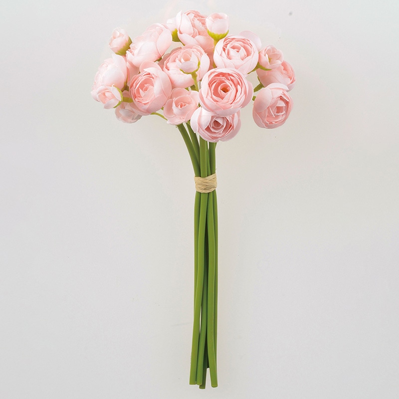 アスカ商会 造花 A-34114　ラナンキュラス×24 #003　ピンク 1本（ご注文単位1本）【直送品】