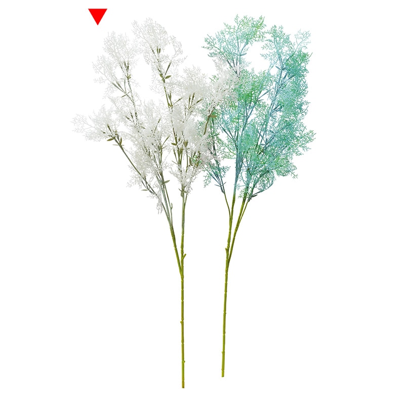 アスカ商会 造花・グリーン A-43655　ファーンスプレー #001　ホワイト 1本（ご注文単位1本）【直送品】