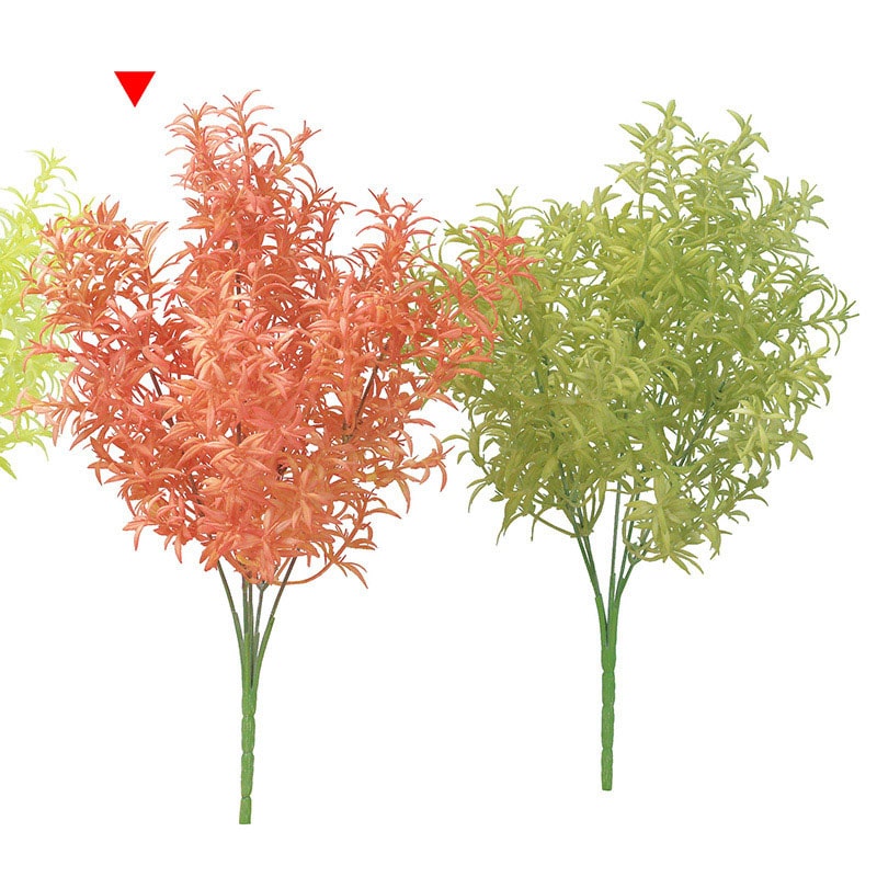 アスカ商会 造花・グリーン A-43706　スプレンゲリーブッシュ #013A　コ-ラル 1本（ご注文単位1本）【直送品】