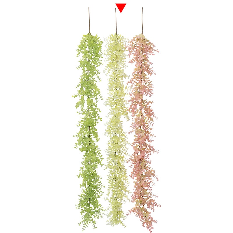 アスカ商会 造花・グリーン A-43707　ユーカリガーランド #053A　クリームグリーン 1本（ご注文単位1本）【直送品】