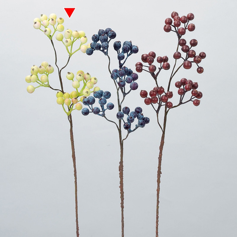 アスカ商会 造花・グリーン A-47917　ベリースプレー #003C　クリ-ムピンク 1本（ご注文単位1本）【直送品】