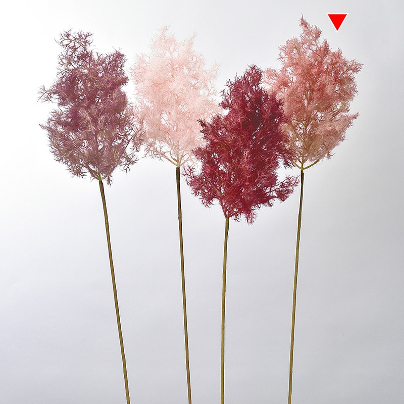 アスカ商会 造花・グリーン A-43619　スモークツリー #055R　モーブレッド 1本（ご注文単位1本）【直送品】
