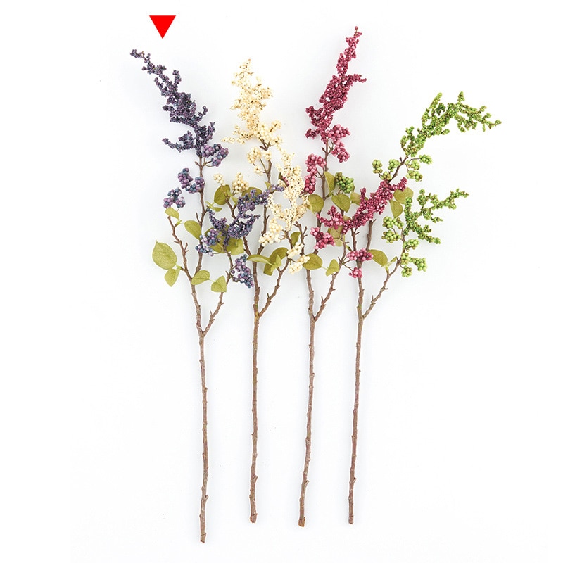 アスカ商会 造花・グリーン A-47934　ベリースプレー #007　パ-プル 1本（ご注文単位1本）【直送品】