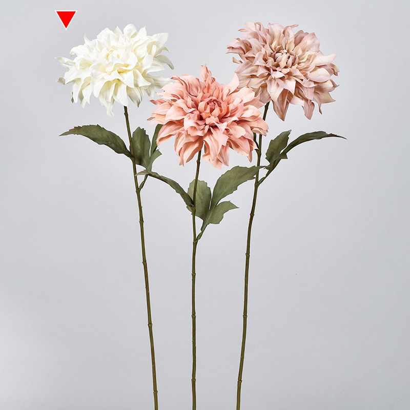 アスカ商会 造花 A-34214 ダリア #001 ホワイト 1本(ご注文単位1本)【直送品】