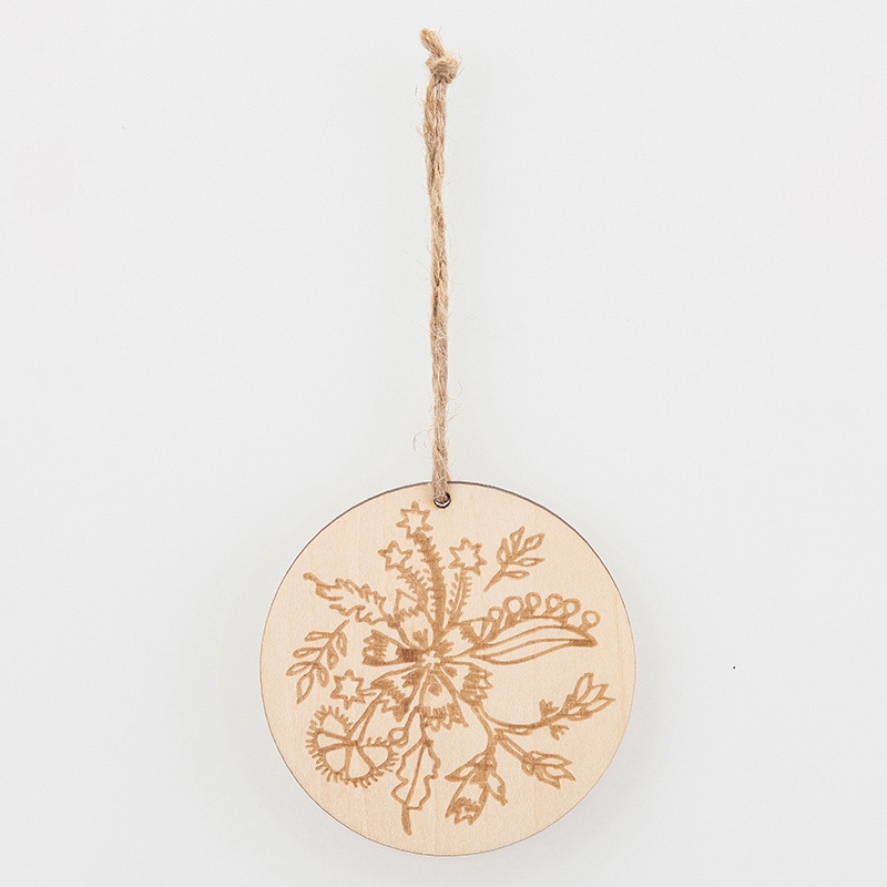 アスカ商会 ディスプレイ用品 A-15737　木製更紗オーナメント #044　ナチュラル 1袋（ご注文単位1袋）【直送品】