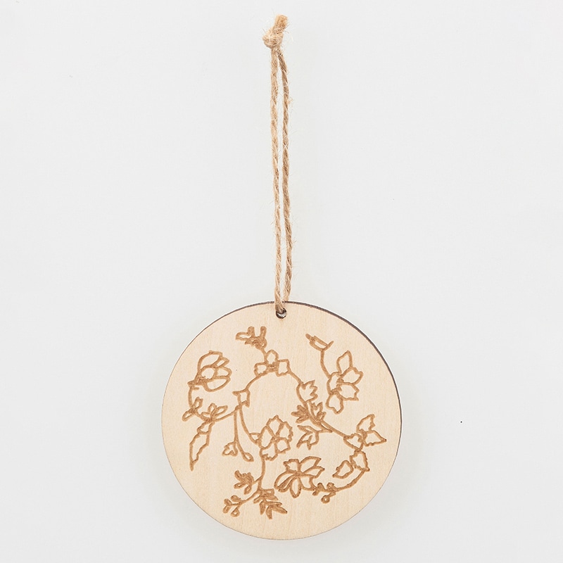 アスカ商会 ディスプレイ用品 A-15739　木製更紗オーナメント #044　ナチュラル 1袋（ご注文単位1袋）【直送品】