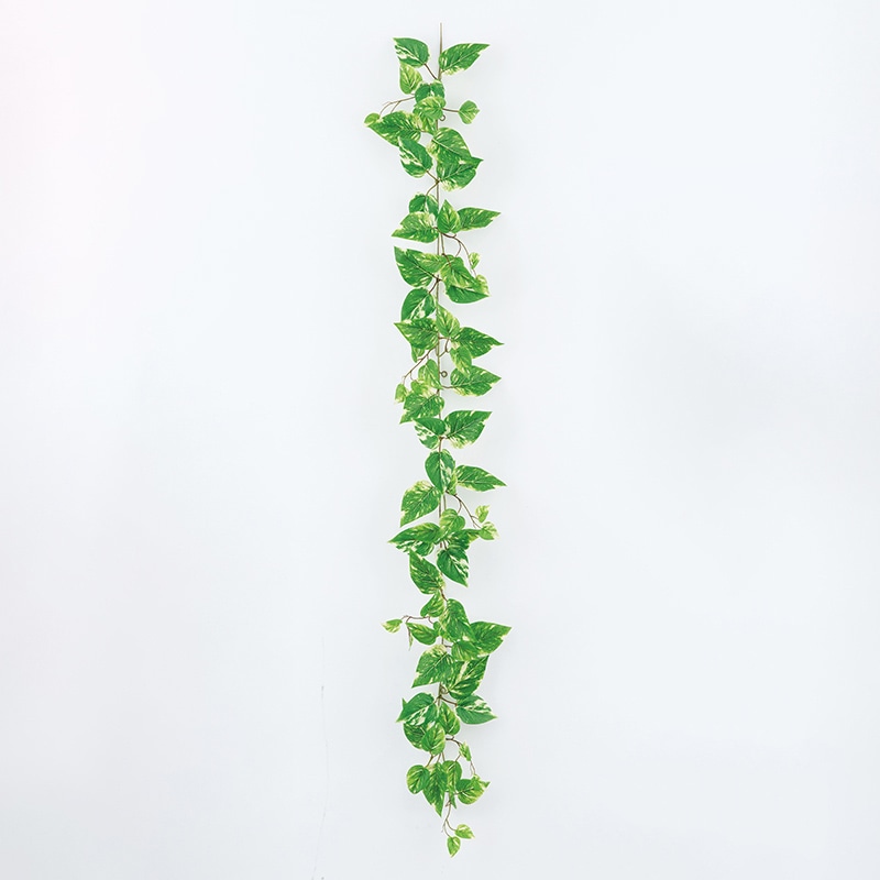 アスカ商会 造花・グリーン A-43826 ポトスガーランド #053A クリームグリーン 1本(ご注文単位1本)【直送品】